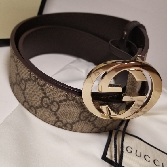 gucci supreme belt gold buckle